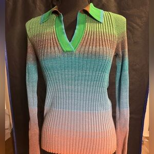 Diane Von furstenberg Women’s Green Desreen Polo Sweater